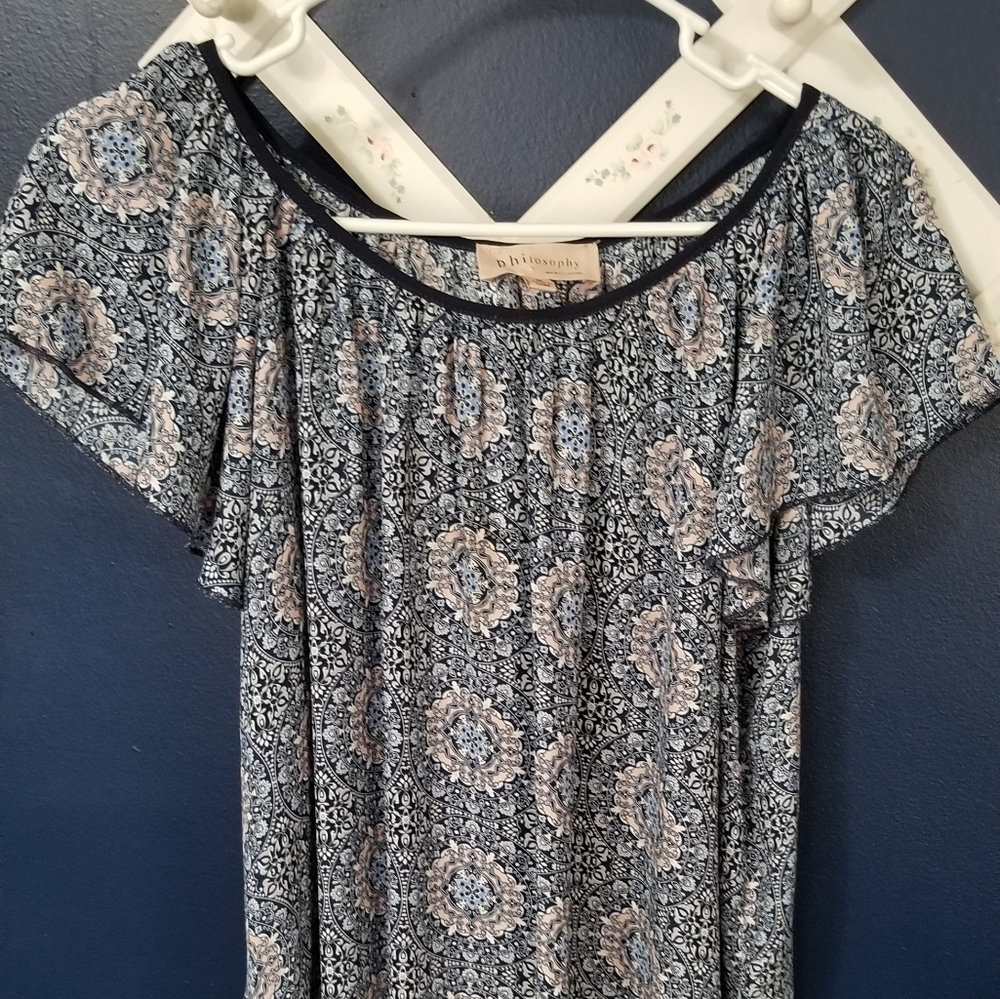 Blue Floral SilkyTop